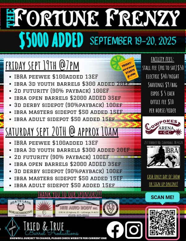 The Fortune Frenzy September 19-20 2025